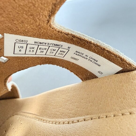 ROCKPORT Women's Briah Perf Sling Wedge Sandals Beige Size 6M - Picture 7 of 9